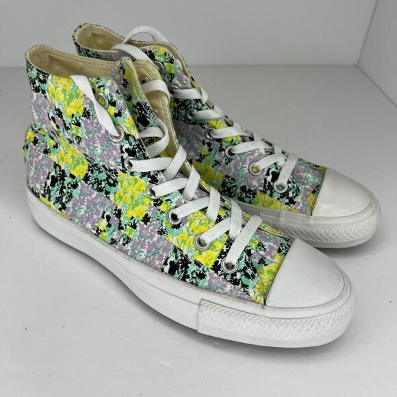 Converse Womens 542558F Multicolor Floral Chuck Taylor All Star Size 8 Sneakers - Picture 2 of 10